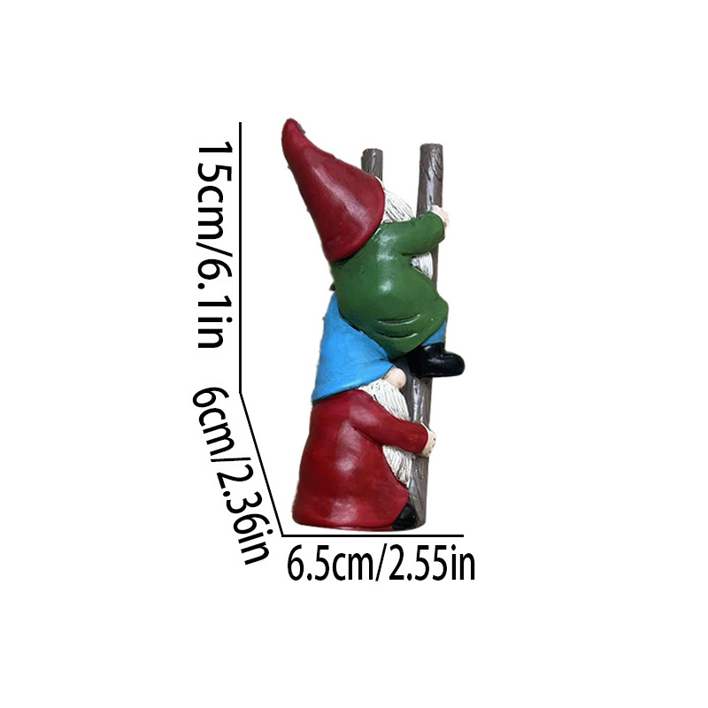 Decorative gnome figure made of resin