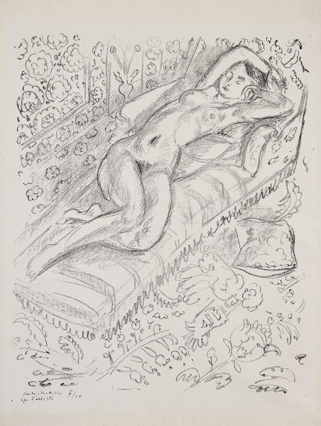 Nu Sur Chaise De Repos Sur Fond Moucharabieh 1922