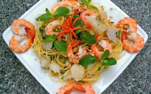 Gỏi Bưởi Đu Đủ Tôm Thịt