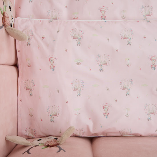 Bedding set for a baby crib 7 el Twins Bembi pink