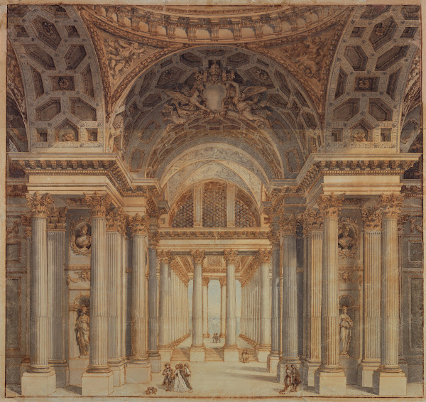 Stage Design Interior of Papal Palace 1777