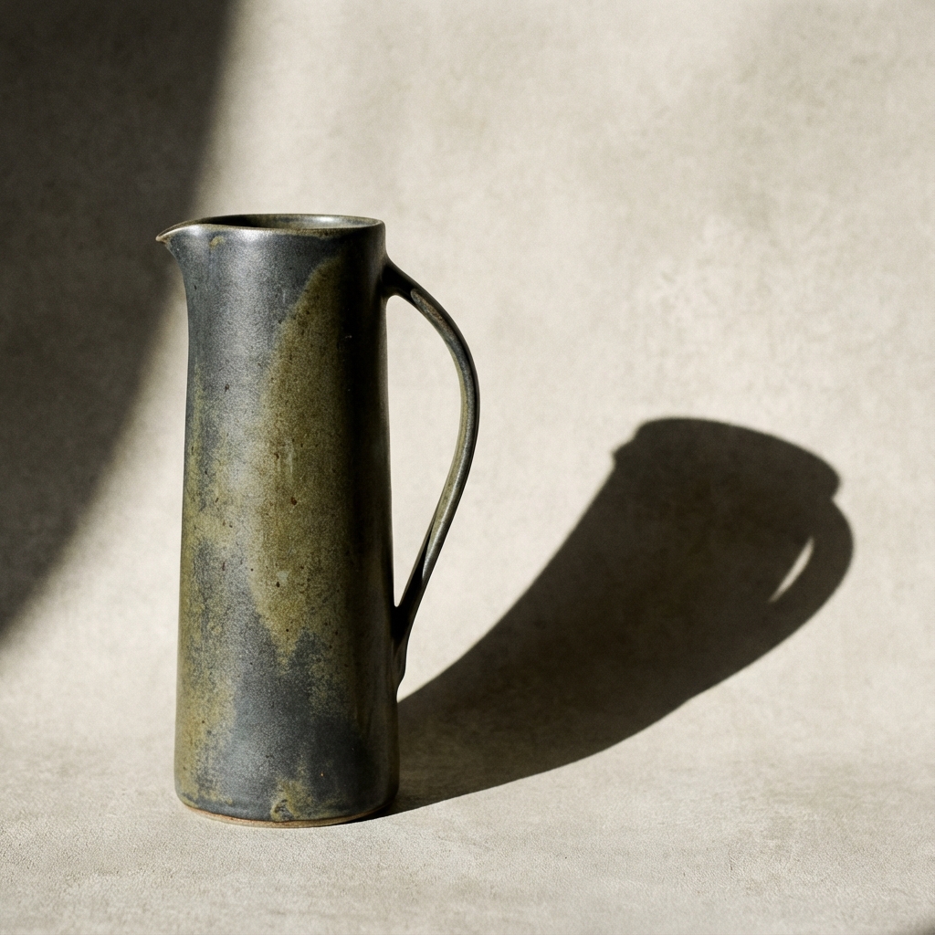 Tall Stoneware Pitcher