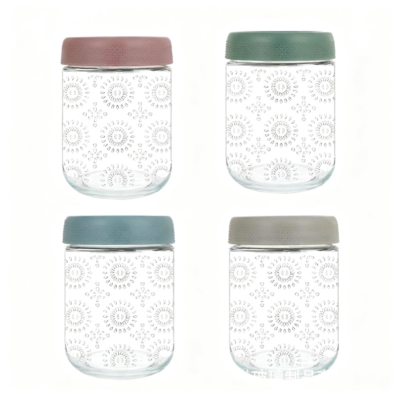 Glasdose mit Deckel, 500 ml