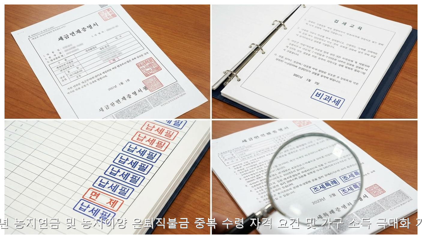 2026 농지연금 은퇴직불금 중복 수령 및 소득 극대화 가이드 핵심 안내 및 분석 인포그래픽 (8)