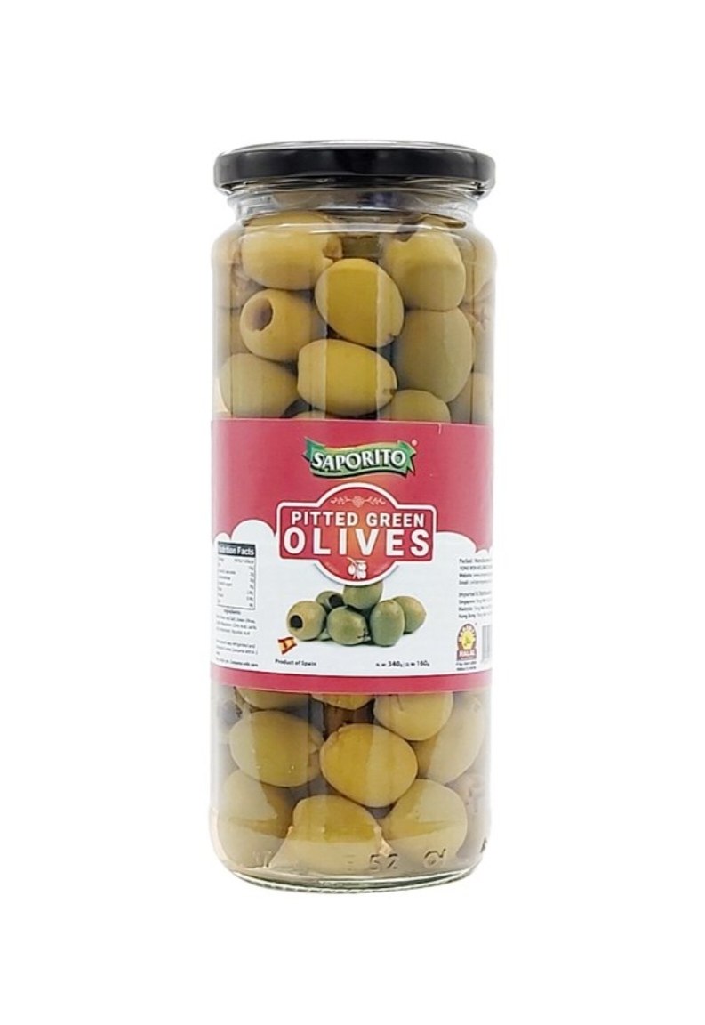 Saporito Pitted Green Olives 340G