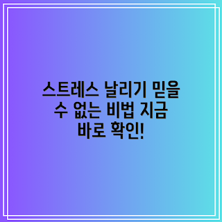 스트레스 해소법, 직장인 스트레스, 스트레스 관리법, 초보자를 위한 스트레스 해소, 효과적인 스트레스 제거