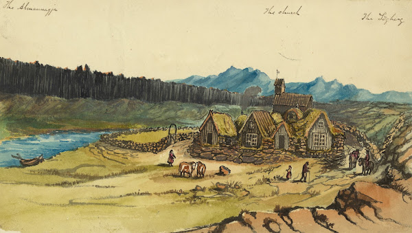 The Almannagjá the church the Lgherg 1862