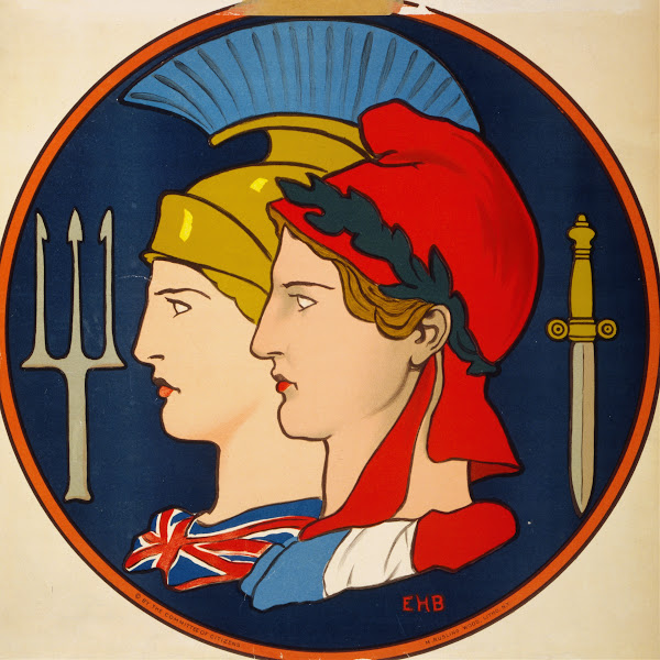 Emblem Of France And Great Britain 1917