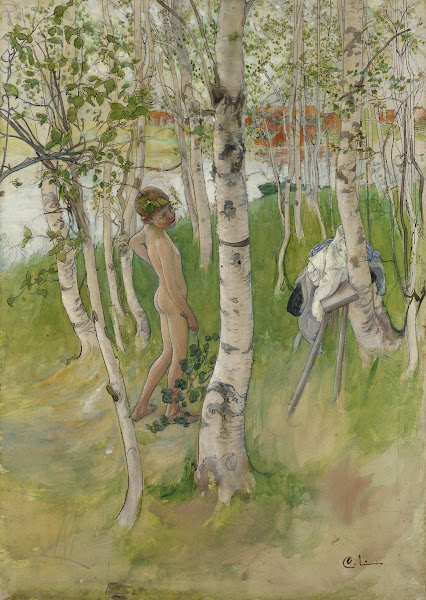 Ulf Nude Boy among Birches ca 1898