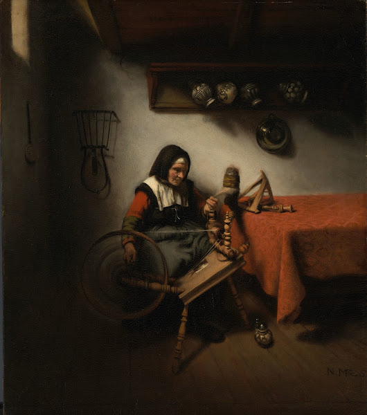 Old Woman Spinning 1650   1660