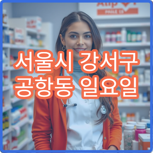 서울시 강서구 공항동 일요일 운영 약국 비타민·영양제 구입 가능 약국 정보