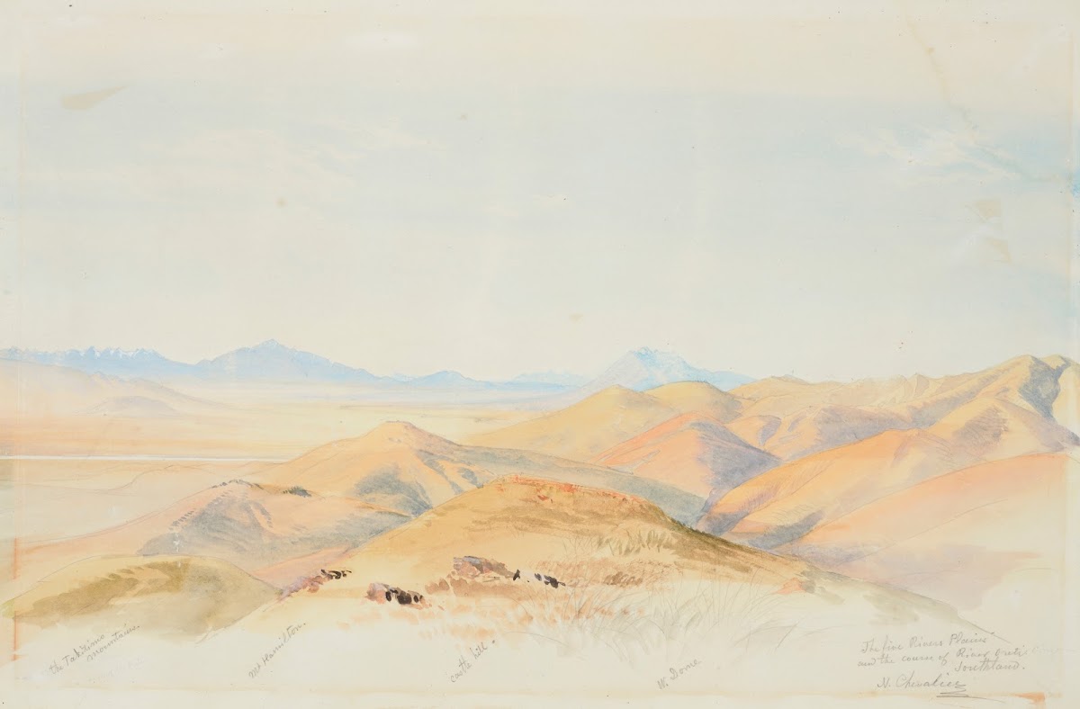 The Five Rivers Plains and the course of River Oreti Southland 1866