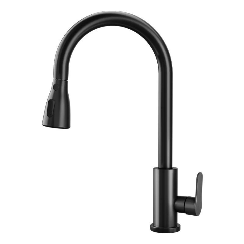 Pull-out kitchen faucet with ceramic valve