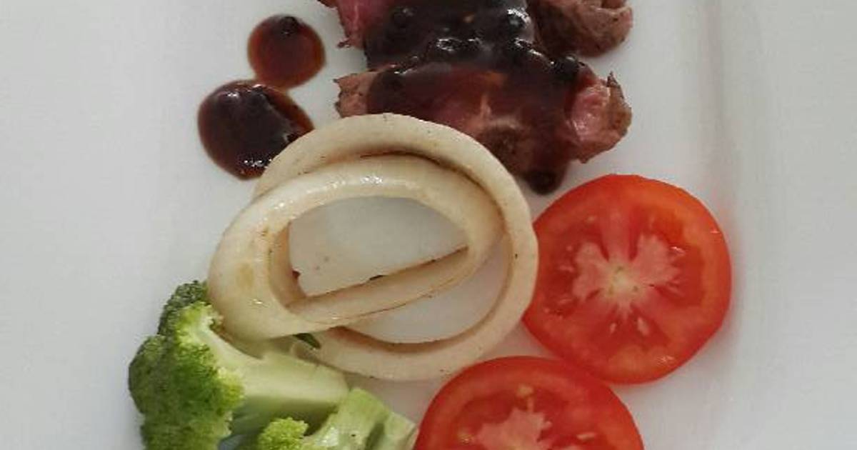Bò beef teak sốt tiêu