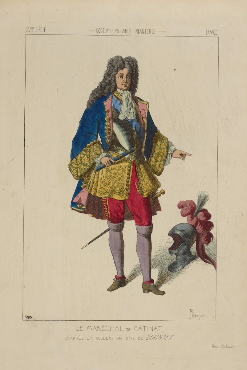 Le maréchal de Catinat Daprès la collection dite de Bonnart XVIIe siècle costume