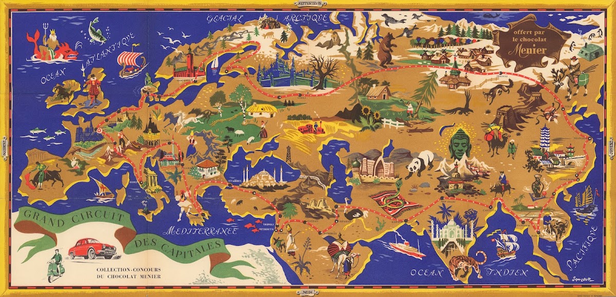 Grand Circuit Des Capitales Collection Concours Du Chocolat Menier 1935