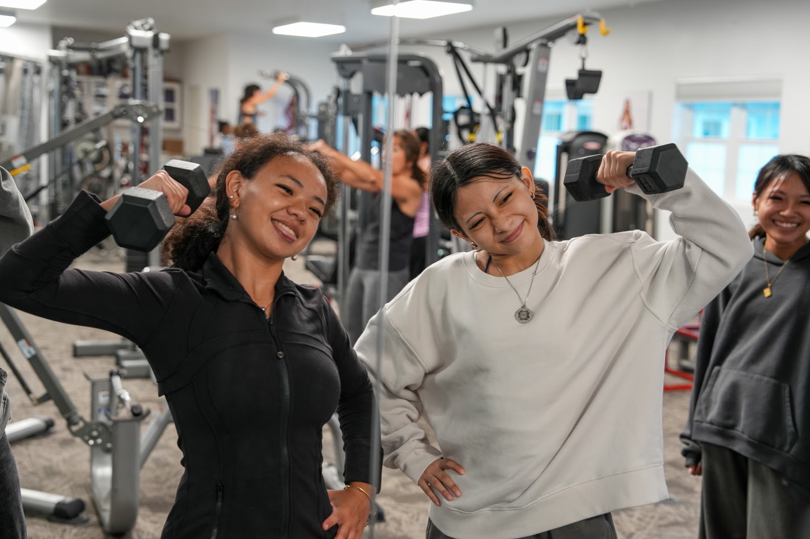Teens enjoying their workout