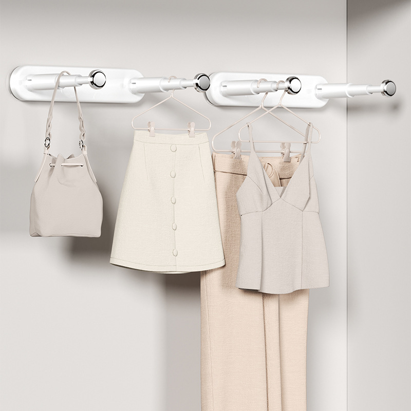 Suction cup drying rack, extendable, without drilling