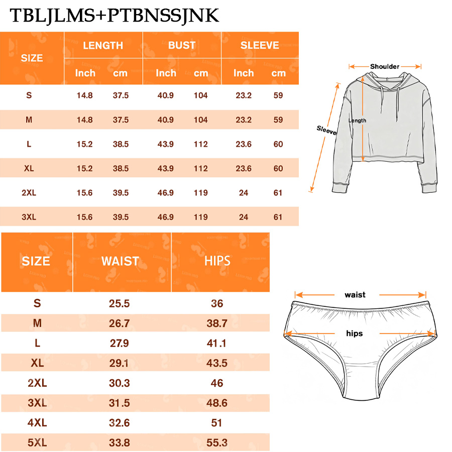 AOP Oversized Drawstring Hoodie with Exposed Belly + Women's PTB Briefs