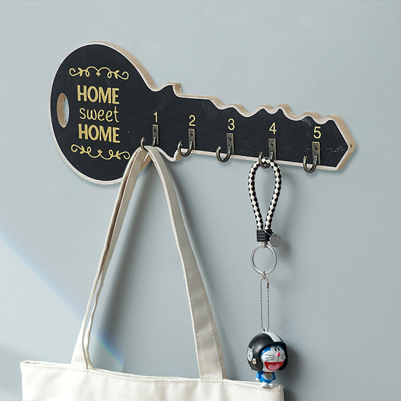 Wooden key holder for the wall