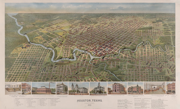 Houston Texas Looking South 1891 1892