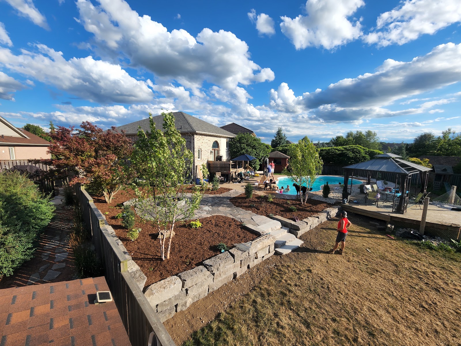 Paver stone driveway and interlock parking area in London, Ontario