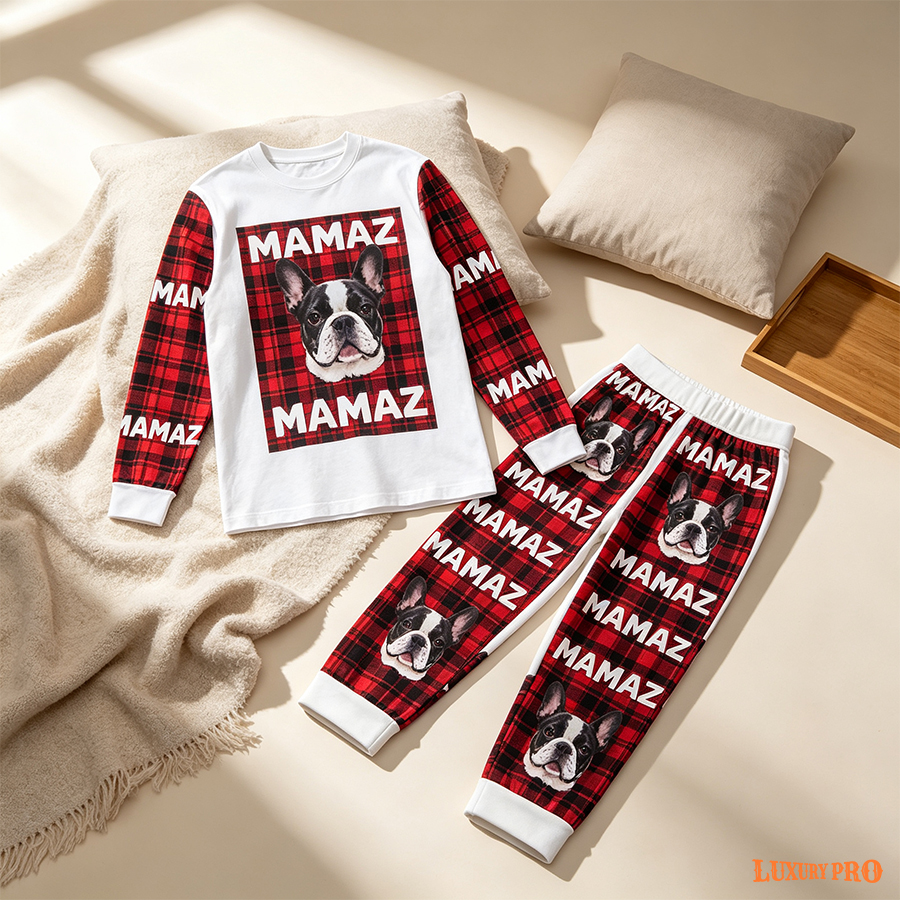 AOP Long sleeved sweatpants pajama set-TRBCXWKSYTZ