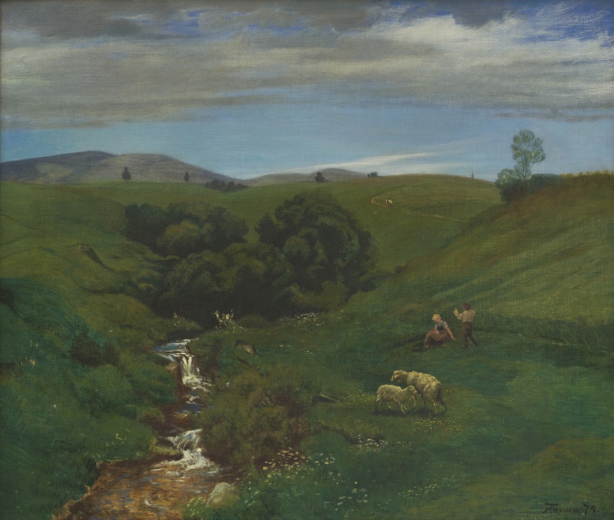 Black Forest Meadow near Bernau 1874