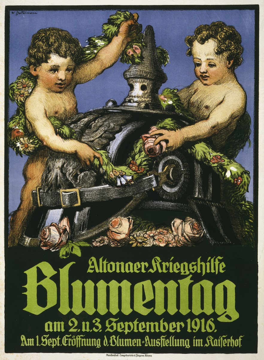 Altonaer Kriegshilfe Blumentag 1916