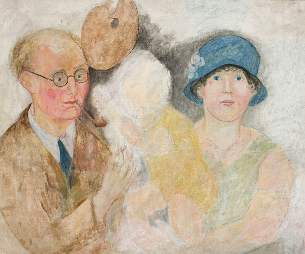 Portrait of a painter and his family M Gromaire 1925