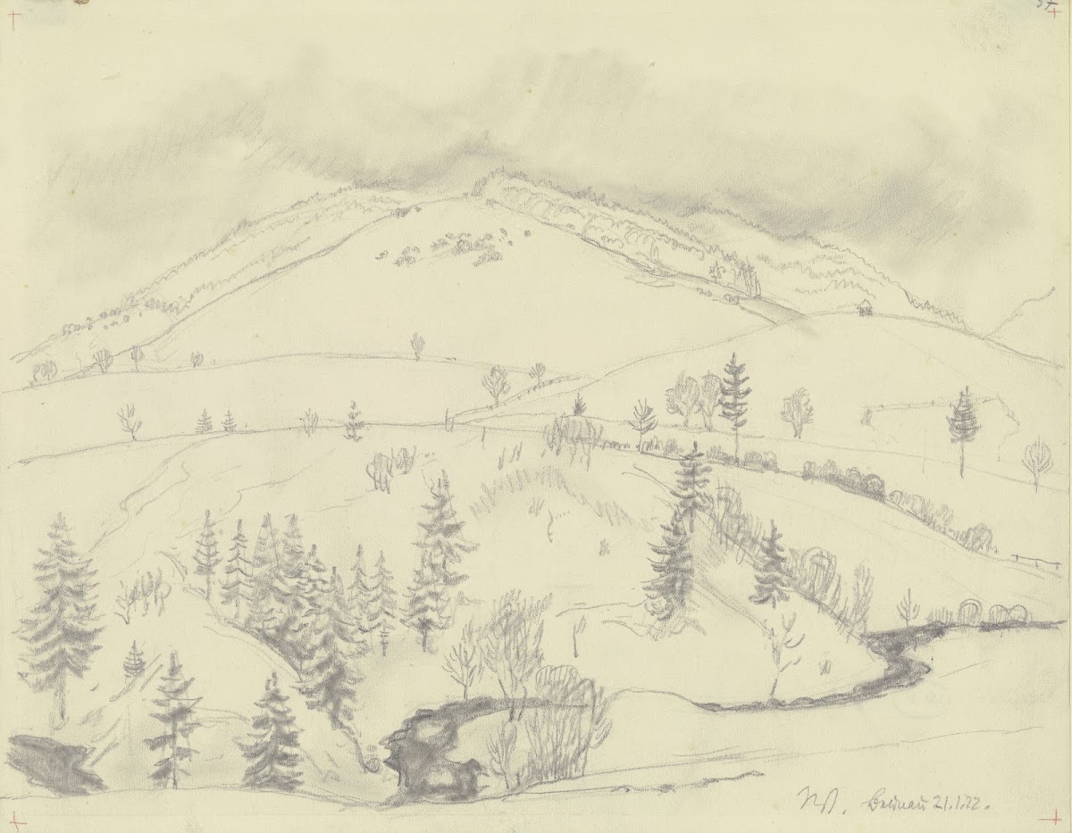 Blick Auf Das Verschneite Schwarzwalddorf Bernau 1922