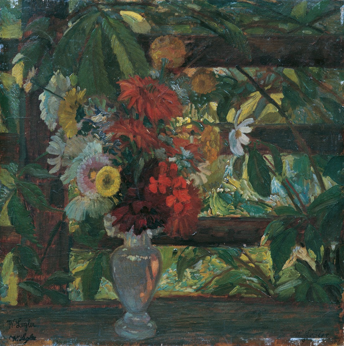 Laube mit Blumen