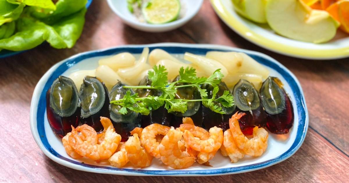 Trứng Bắc Thảo Củ Kiệu Tôm Khô