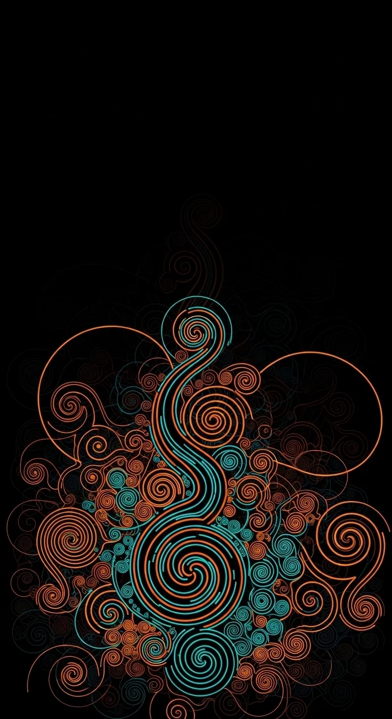 Abstract Orange Teal Geometric - Free 4K mobile Wallpaper