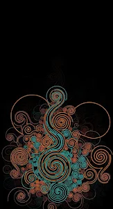 Abstract Orange Teal Geometric