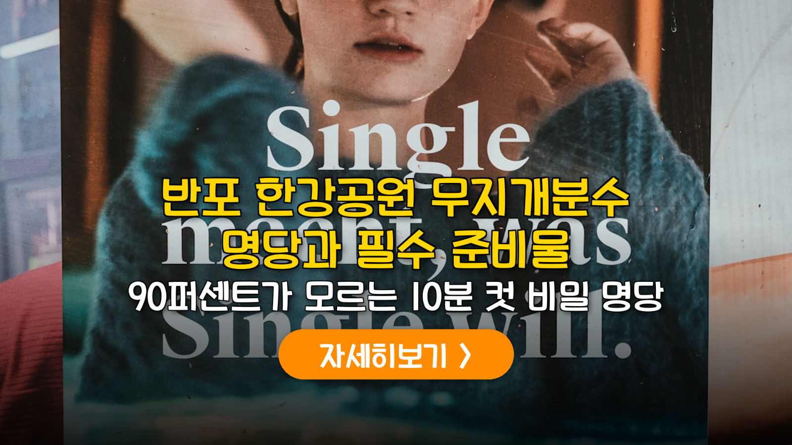 2026 반포 무지개분수 운영 시간표 및 명당 실전 가이드