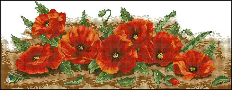 CMP 170015 Spray Of Poppies