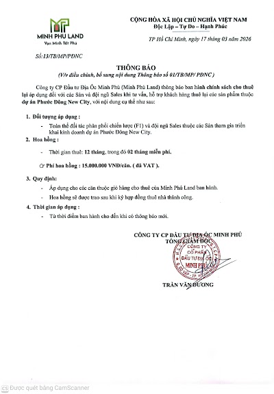 13- PĐ - Thông báo điều chỉnh Chính sách số 01-  cho thuê nhà dành cho Sàn và sales-2026.jpg