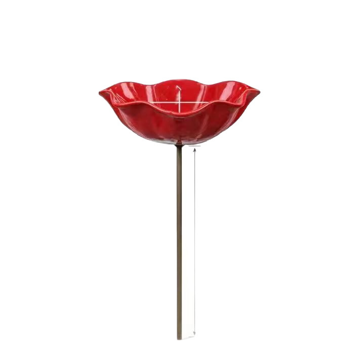 Handcrafted flower feeder made of metal