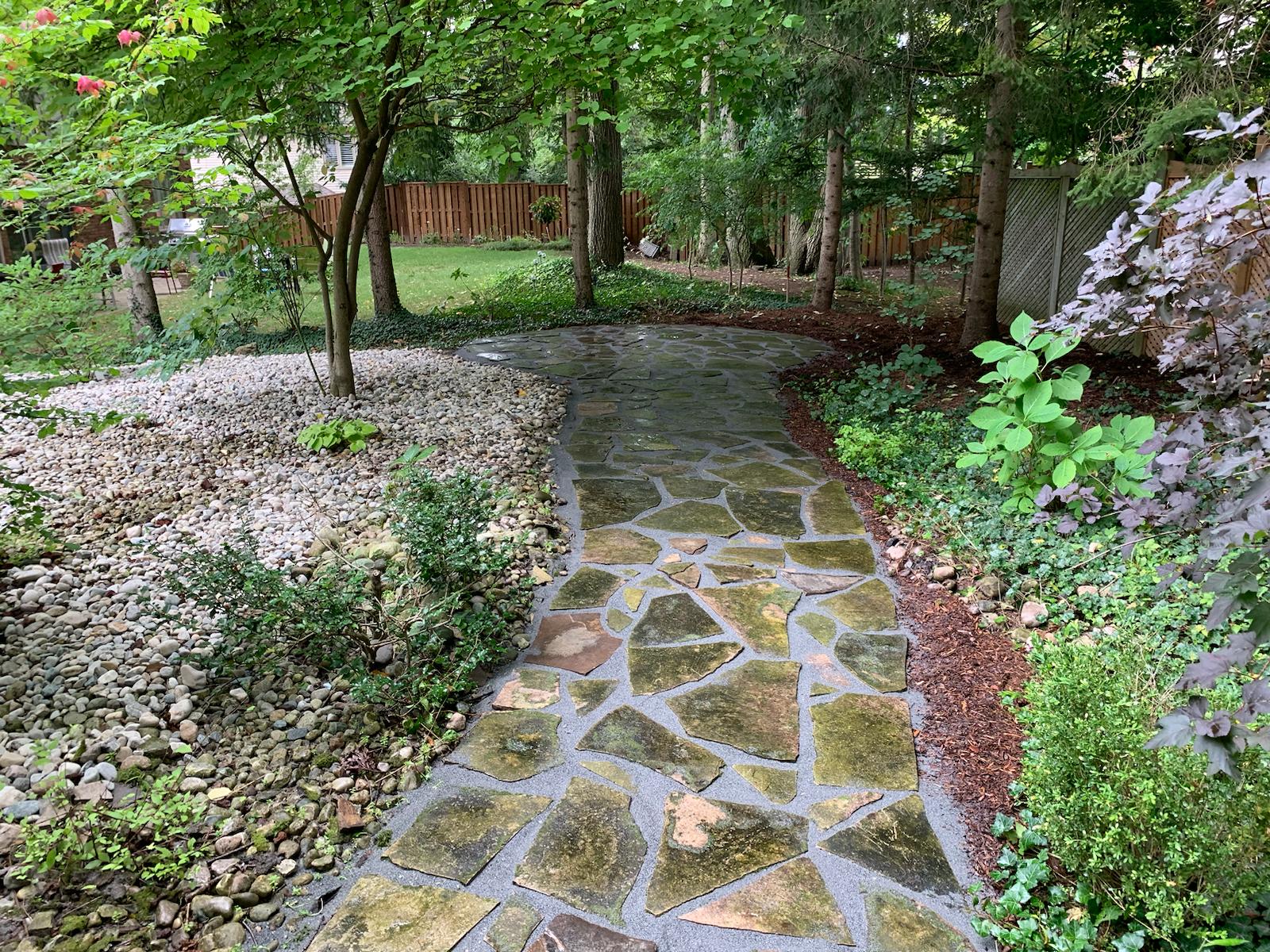 Side yard landscape transformation in London, Ontario