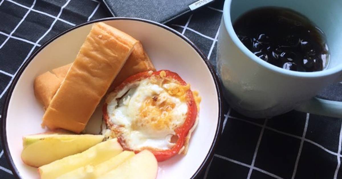 [Giảm cân #D_11] Bánh mì trứng + đen đá không đường (250calo)