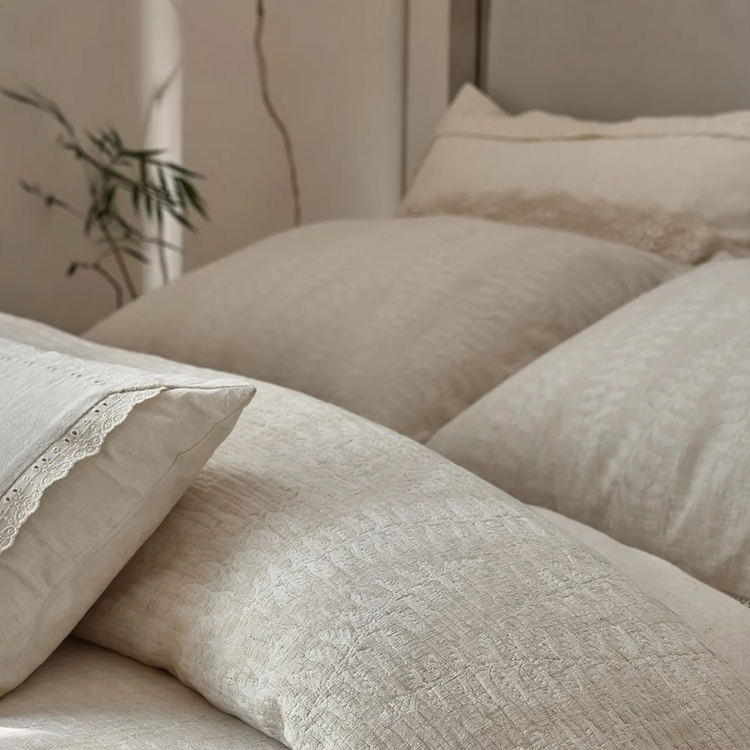 Linen-Cotton Bedding Set, 4-piece