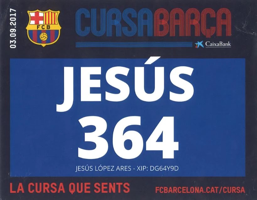 Dorsal de Cursa Barça
