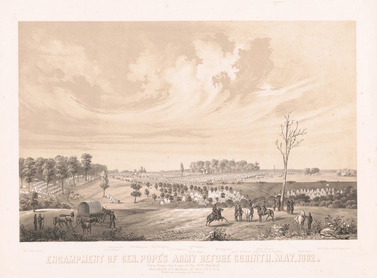 Encampment of Gen Popes army before Corinth May 1862 1862