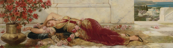 A languid harem beauty
