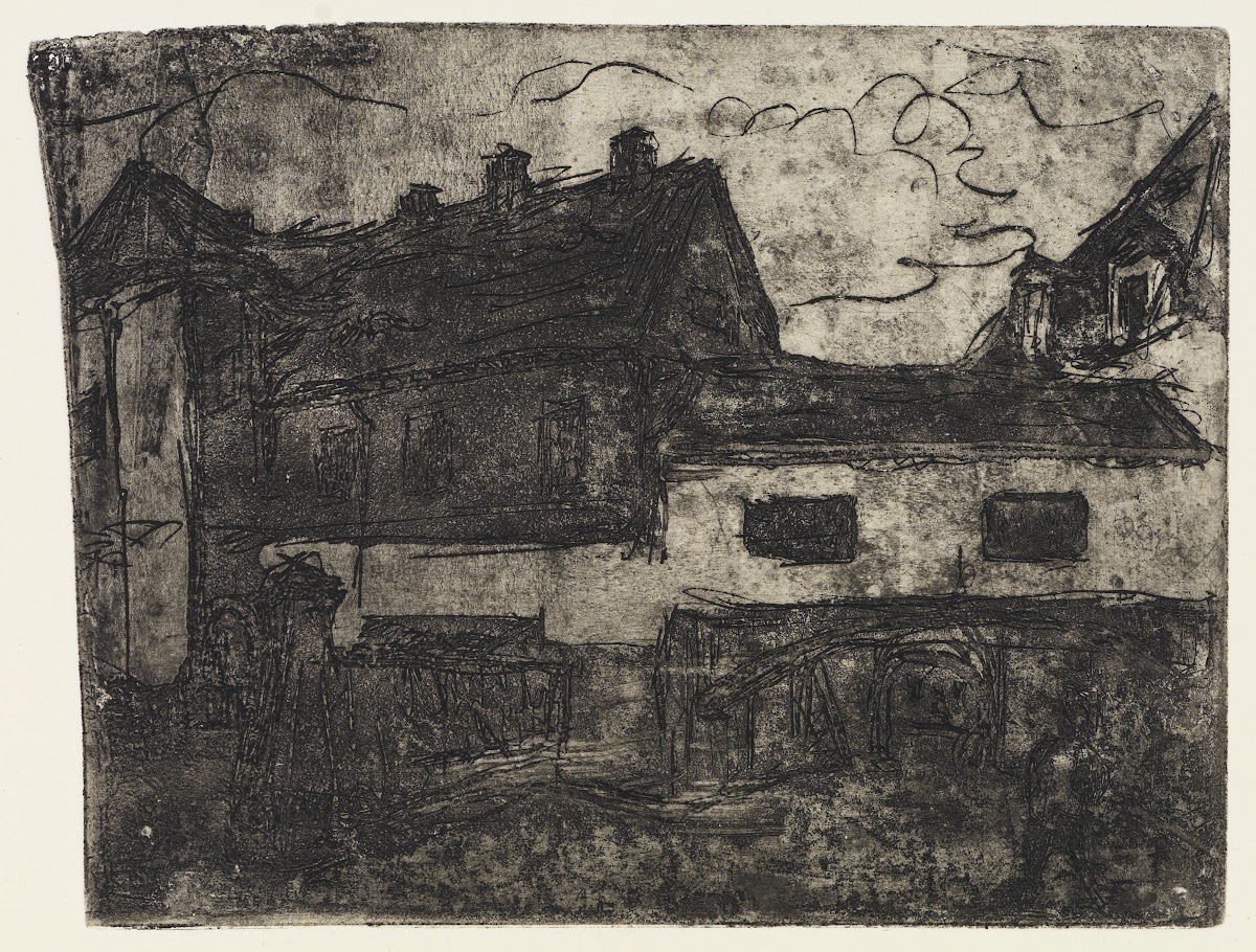 Alter Häuserdurchgang Dresden Deuben 1906