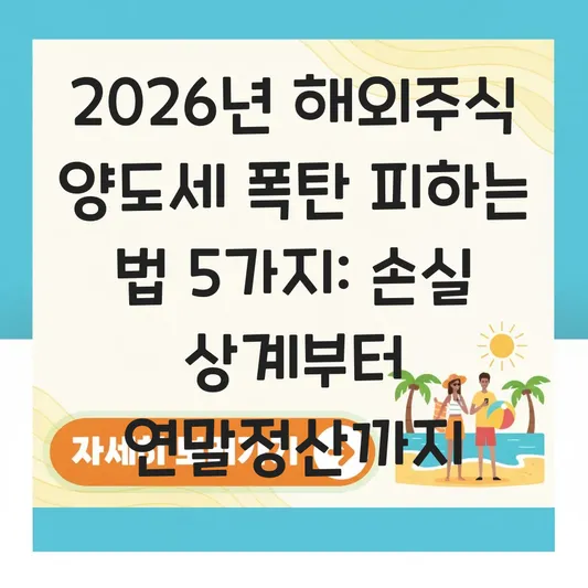 해외 주식 손실 발생 시 양도소득세 상계 처리 및 연말정산 부양가족 요건 회복 방법 대표 이미지