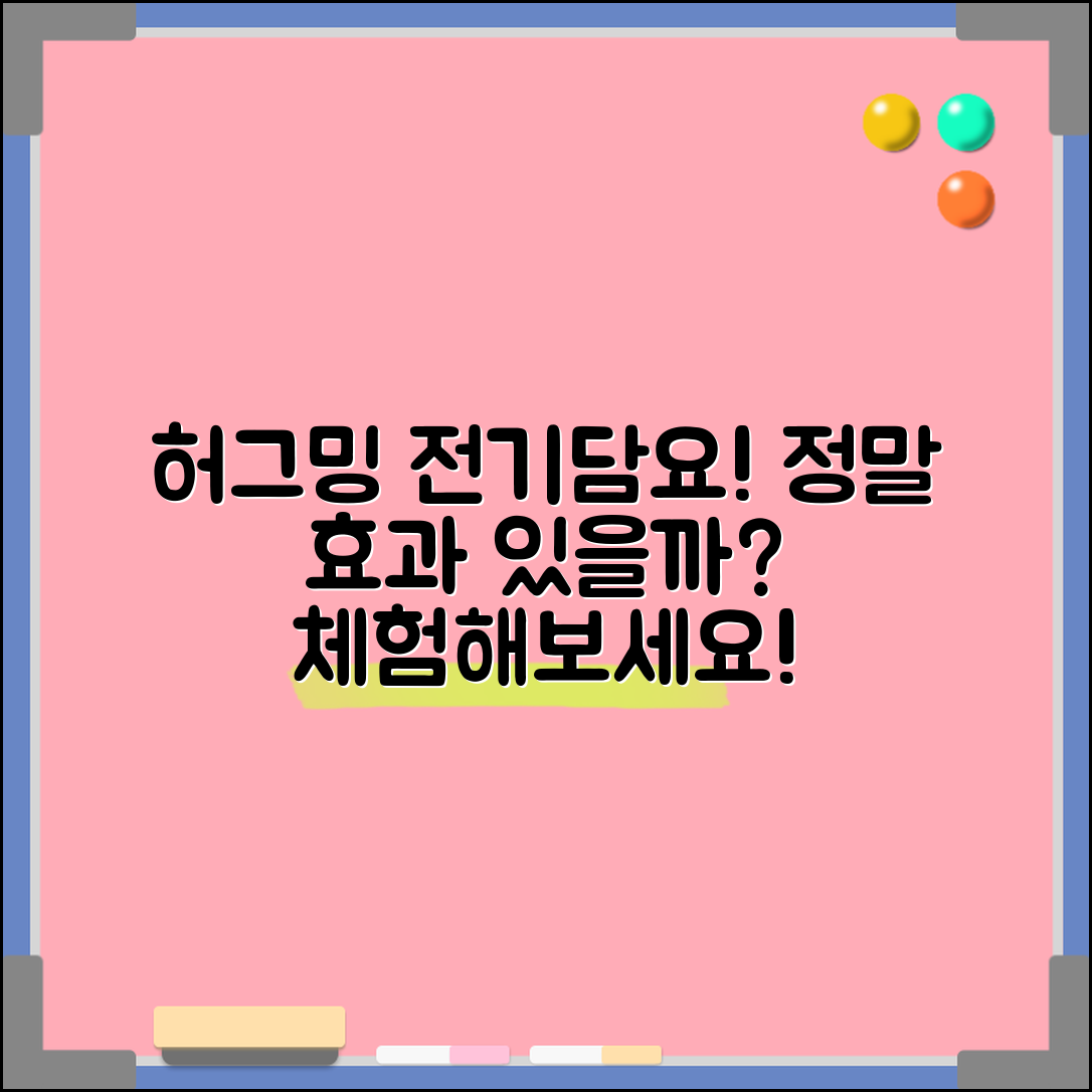 허그밍전기담요, 진짜로 효과가 있을까요?