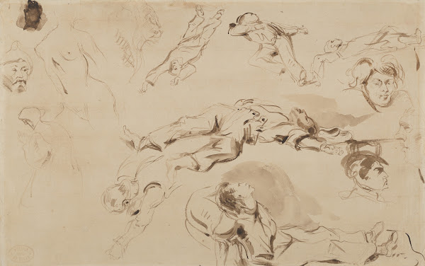 Figure Studies related to Liberty Leading the People 1830