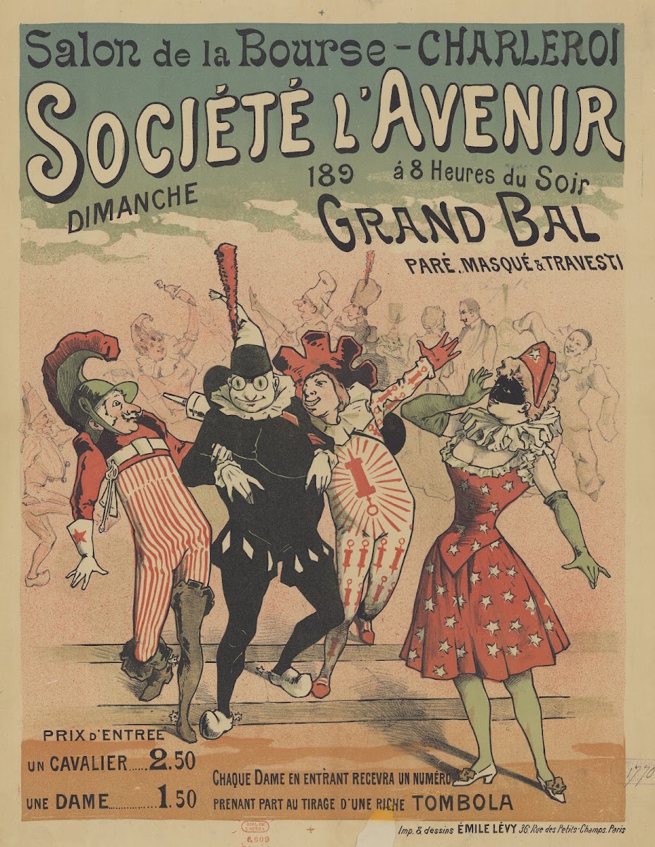 Salon de la Bourse Charleroi Société lAvenir Grand Bal 1886